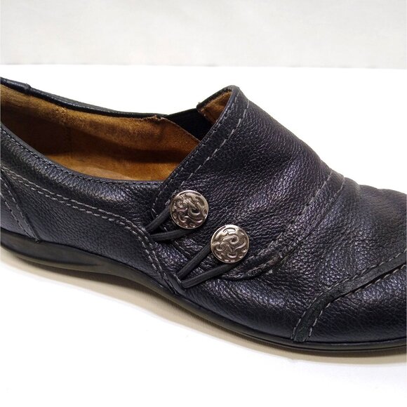 Naturalizer Leather Slip-On Shoes Button Detailing Womens Sz 6.5 Casual Business - Picture 8 of 11